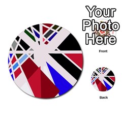 Decorative flag design Multi-purpose Cards (Round) 