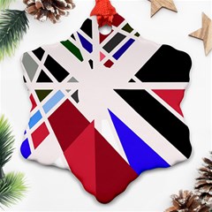 Decorative flag design Snowflake Ornament (2-Side)