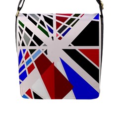 Decorative flag design Flap Messenger Bag (L) 