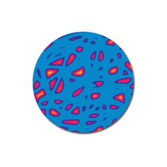 Blue And Red Neon Magnet 3  (round)