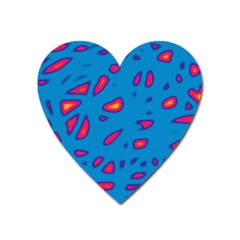 Blue And Red Neon Heart Magnet by Valentinaart