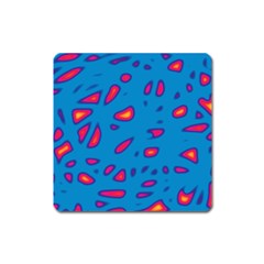 Blue And Red Neon Square Magnet