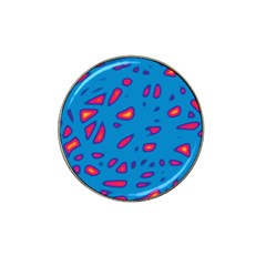 Blue And Red Neon Hat Clip Ball Marker by Valentinaart