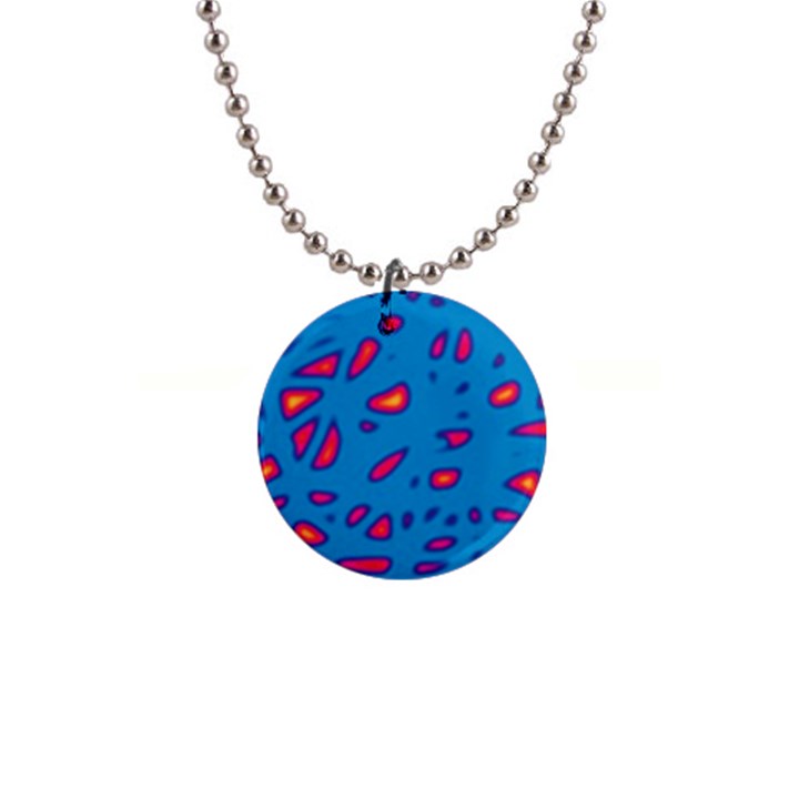 Blue and red neon Button Necklaces