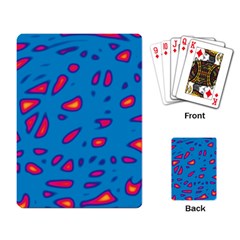 Blue And Red Neon Playing Card