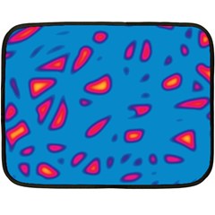 Blue And Red Neon Fleece Blanket (mini)