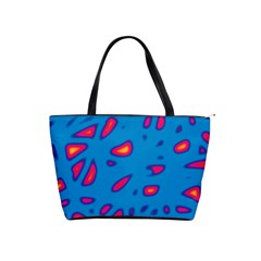 Blue And Red Neon Shoulder Handbags by Valentinaart