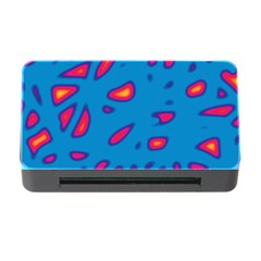 Blue And Red Neon Memory Card Reader With Cf