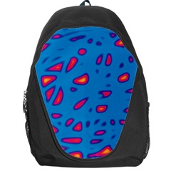 Blue And Red Neon Backpack Bag by Valentinaart