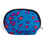 Blue and red neon Accessory Pouches (Medium)  Front