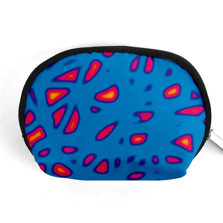 Blue and red neon Accessory Pouches (Medium) 