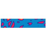 Blue and red neon Flano Scarf (Small) Front