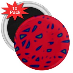 Red Neon 3  Magnets (10 Pack) 