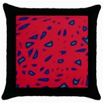 Red neon Throw Pillow Case (Black) Front