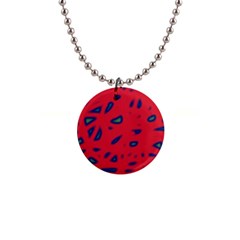 Red Neon Button Necklaces