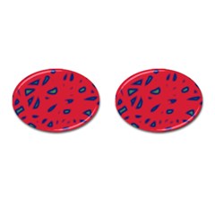 Red Neon Cufflinks (oval)