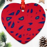 Red neon Heart Ornament (2 Sides) Front