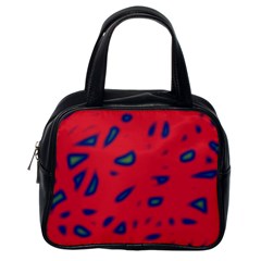 Red Neon Classic Handbags (one Side)