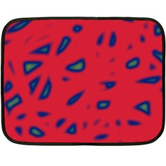 Red Neon Double Sided Fleece Blanket (mini) 