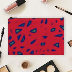 Red Neon Cosmetic Bag (large)  by Valentinaart