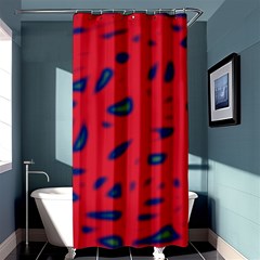 Red Neon Shower Curtain 36  X 72  (stall) 