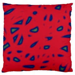 Red Neon Large Cushion Case (one Side)