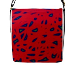 Red Neon Flap Messenger Bag (l) 