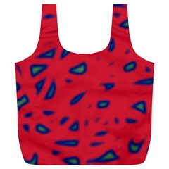 Red Neon Full Print Recycle Bags (l)  by Valentinaart