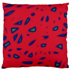 Red Neon Standard Flano Cushion Case (one Side)