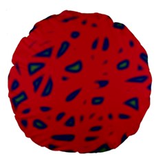 Red Neon Large 18  Premium Flano Round Cushions