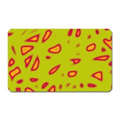 Yellow Neon Design Magnet (rectangular) by Valentinaart