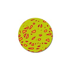 Yellow Neon Design Golf Ball Marker (4 Pack)