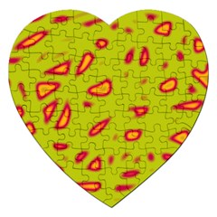 Yellow Neon Design Jigsaw Puzzle (heart)