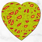 Yellow neon design Jigsaw Puzzle (Heart) Front