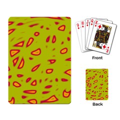 Yellow Neon Design Playing Card