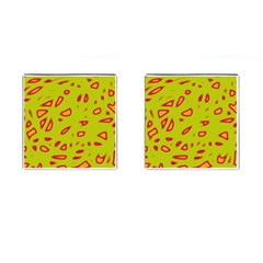 Yellow Neon Design Cufflinks (square)