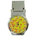 Yellow neon design Money Clip Watches Front