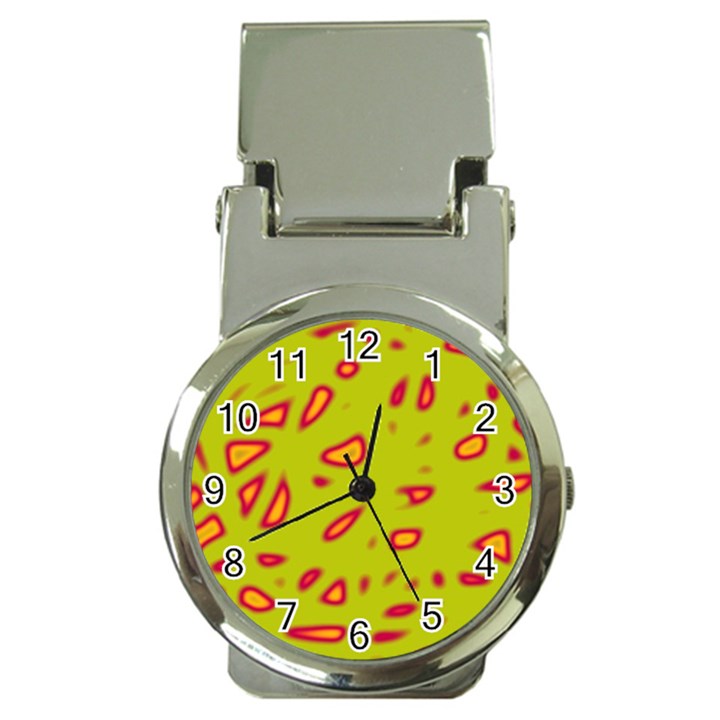 Yellow neon design Money Clip Watches