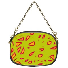 Yellow Neon Design Chain Purses (two Sides) 