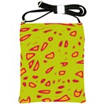 Yellow neon design Shoulder Sling Bags Front