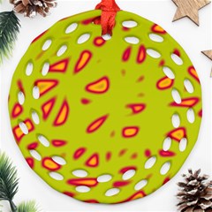 Yellow Neon Design Ornament (round Filigree) 