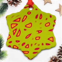 Yellow Neon Design Ornament (snowflake) 