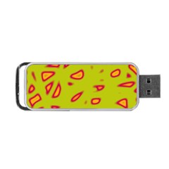 Yellow Neon Design Portable Usb Flash (one Side)