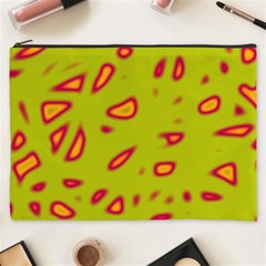 Yellow Neon Design Cosmetic Bag (xxxl)  by Valentinaart