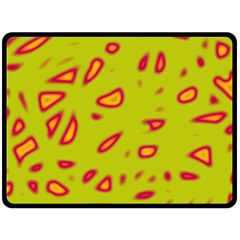 Yellow Neon Design Double Sided Fleece Blanket (large) 