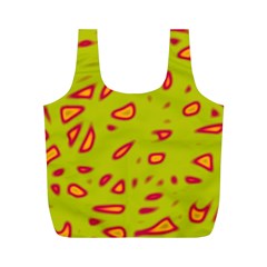 Yellow Neon Design Full Print Recycle Bags (m) 