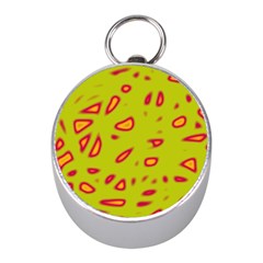 Yellow Neon Design Mini Silver Compasses