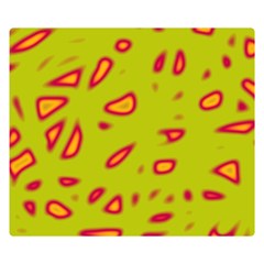 Yellow Neon Design Double Sided Flano Blanket (small) 