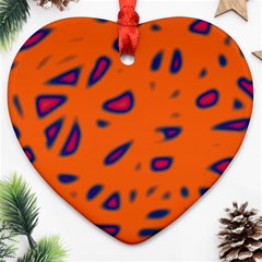 Orange Neon Ornament (heart) 