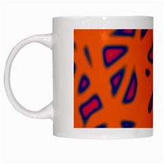 Orange Neon White Mugs by Valentinaart